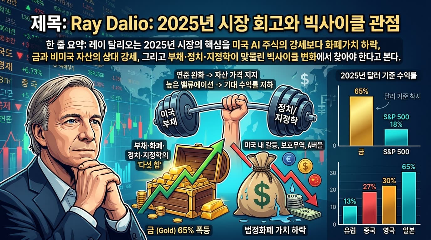 Ray Dalio: 2025년 시장 회고와 빅사이클 관점