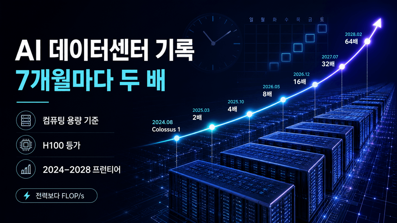Largest AI Data Center: Doubling every 7 months