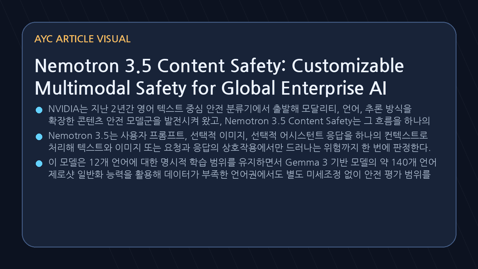 Nemotron 3.5 Content Safety: Customizable Multimodal Safety for Global Enterprise AI
