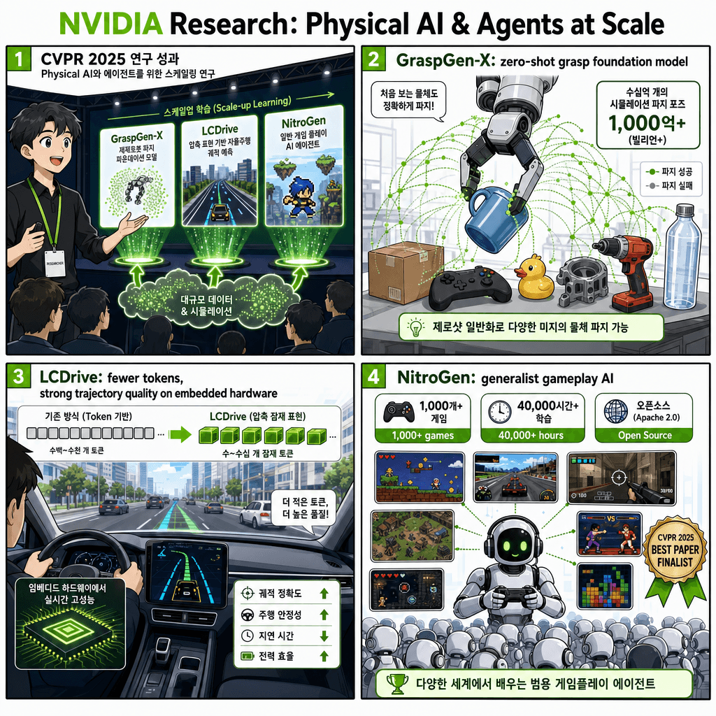 NVIDIA Research Unlocks Advanced Grasping, Smarter Autonomous Driving and Agent Training at Scale