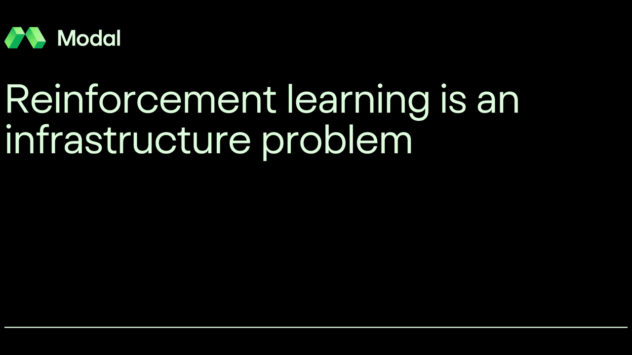 Reinforcement learning is an infrastructure problem