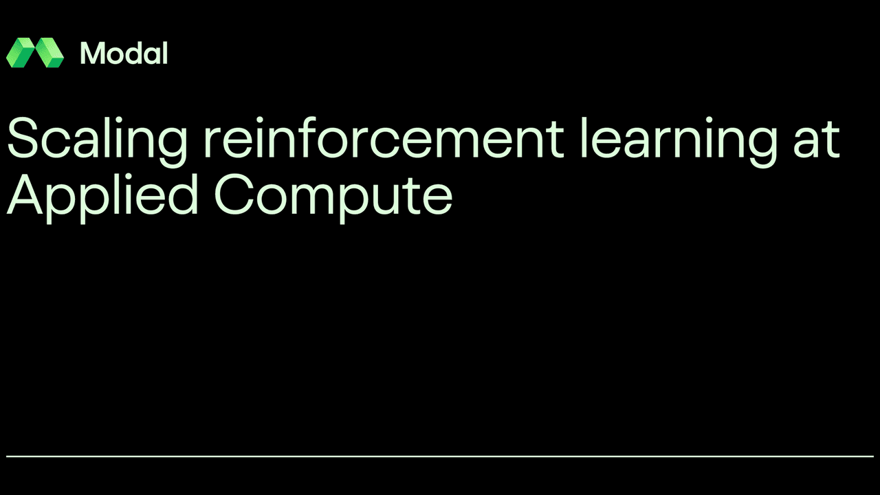 Scaling reinforcement learning at Applied Compute