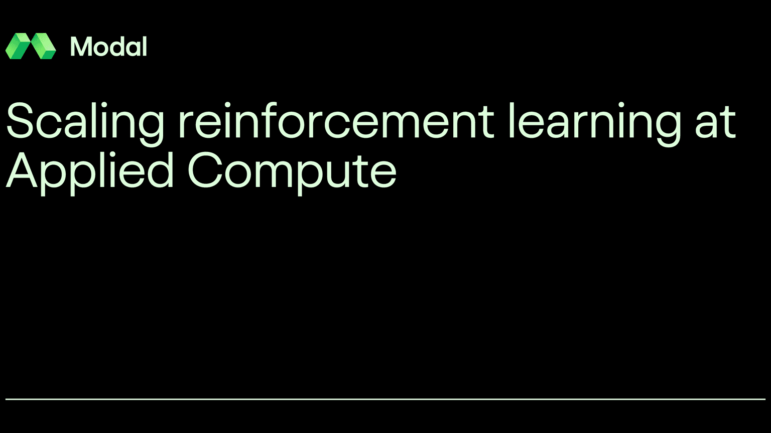 Scaling reinforcement learning at Applied Compute