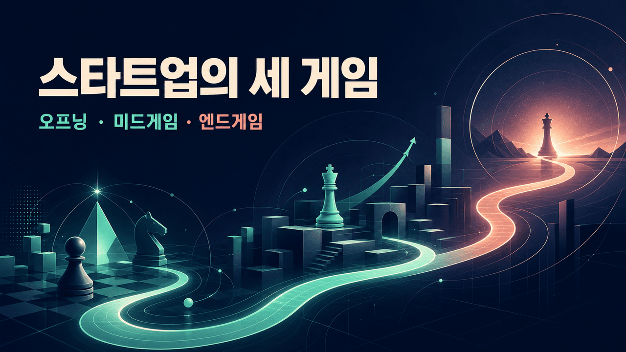 The Opening, Midgame and Endgame in Startups
