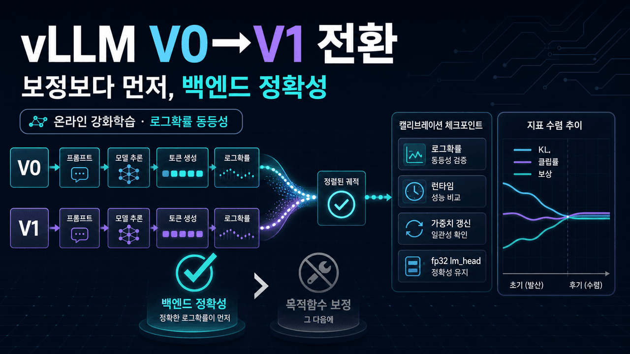 vLLM V0 to V1: Correctness Before Corrections in RL