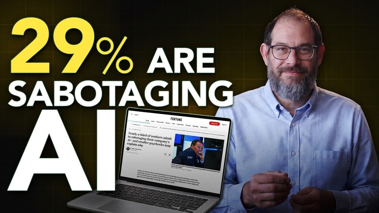 29% Of Your Employees Are Sabotaging Your AI Rollout. The Fix Is 3 Things.