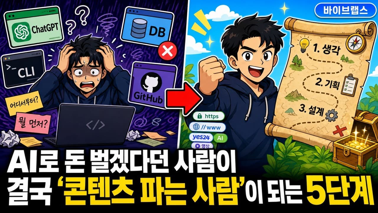 AI로 돈 벌겠다던 사람이 결국 ''콘텐츠 파는 사람''이 되는 5단계