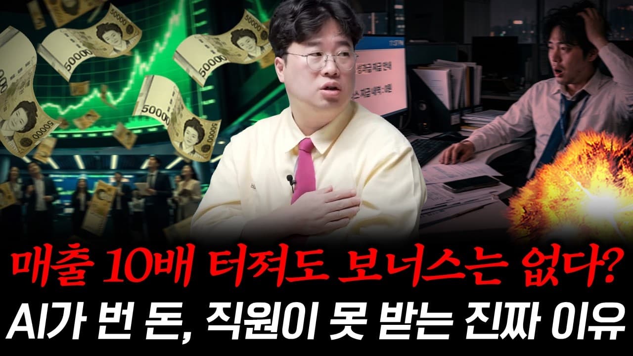 더 이상 일 잘한다고 보너스 안 줍니다" AI 시대, 내 직급과 성과급의 잔인한 해체 #박정호교수 #여의도멘션 #AI도입 #성과급