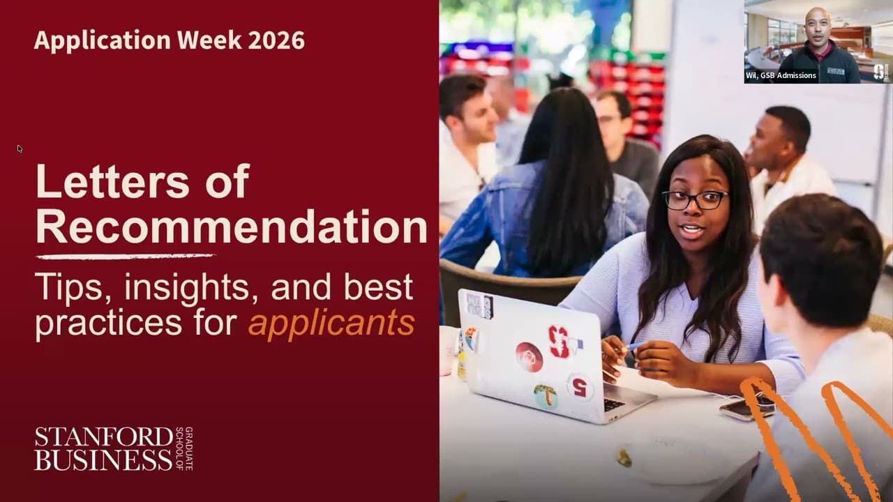 Application Week 2026: Letters of Recommendation (For Applicants)