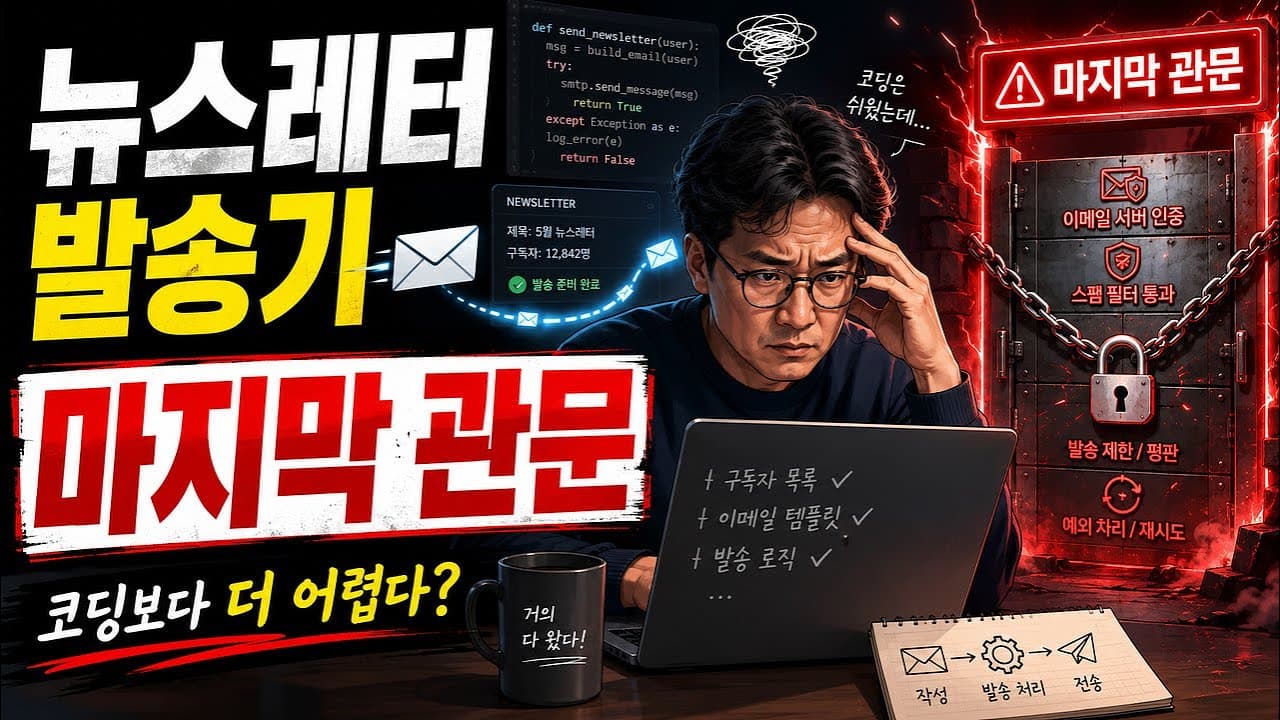 내 고객에게 자동으로 메일 보내는 시스템을 만들었습니다
