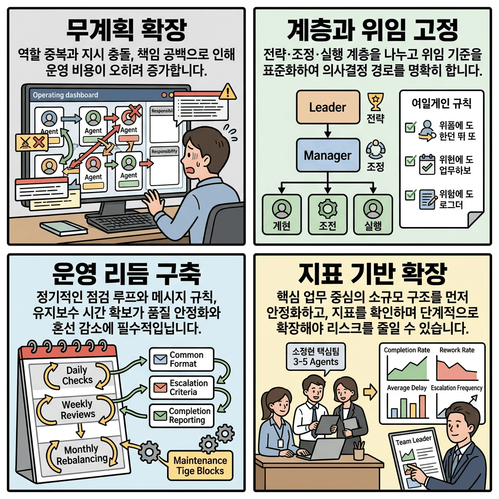 Build a Multi-Agent Team with Openclaw의 핵심 내용을 4단계로 요약한 인포그래픽