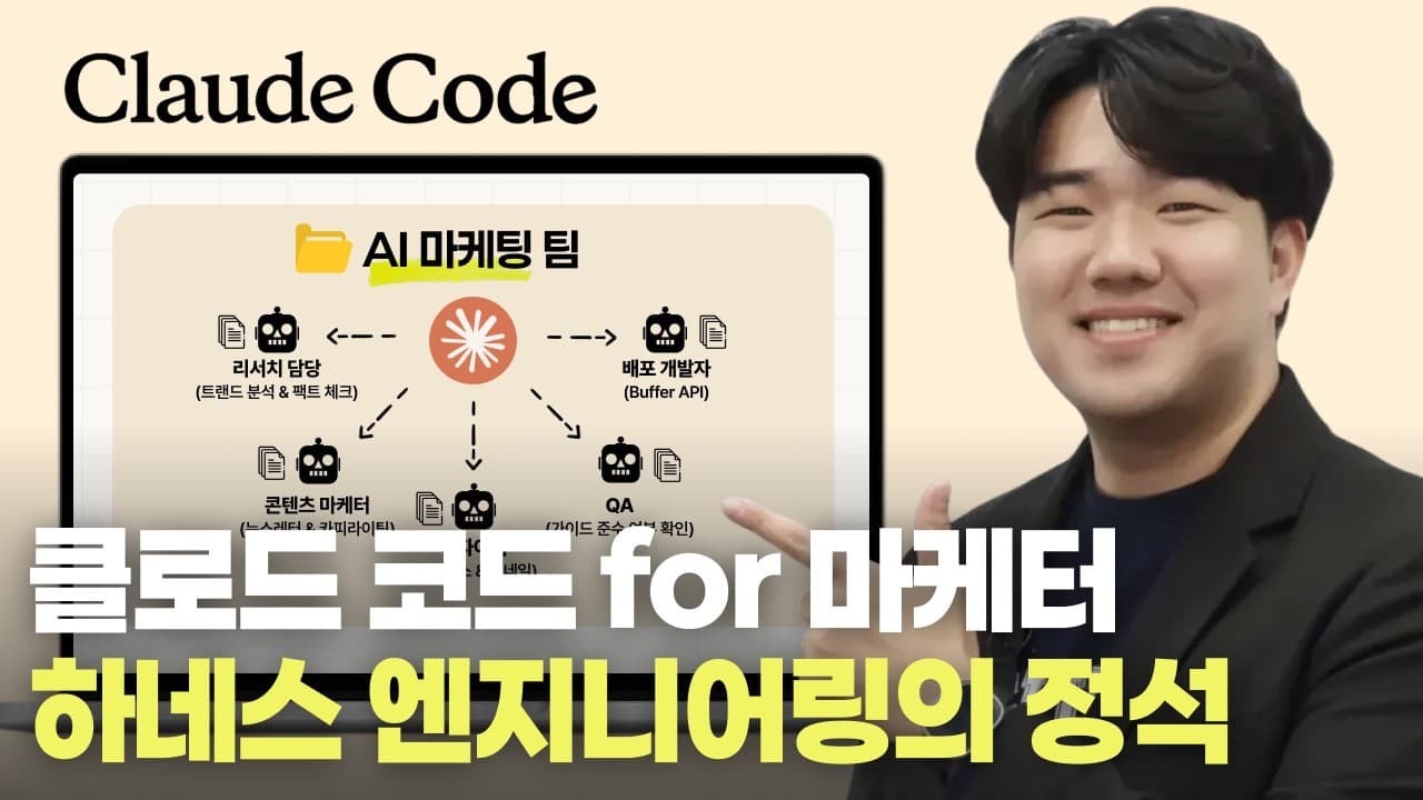 클로드 코드로 100% 자동화 마케팅 에이전트 팀을 만드는 방법 (서브에이전트+스킬+MCP 모두)