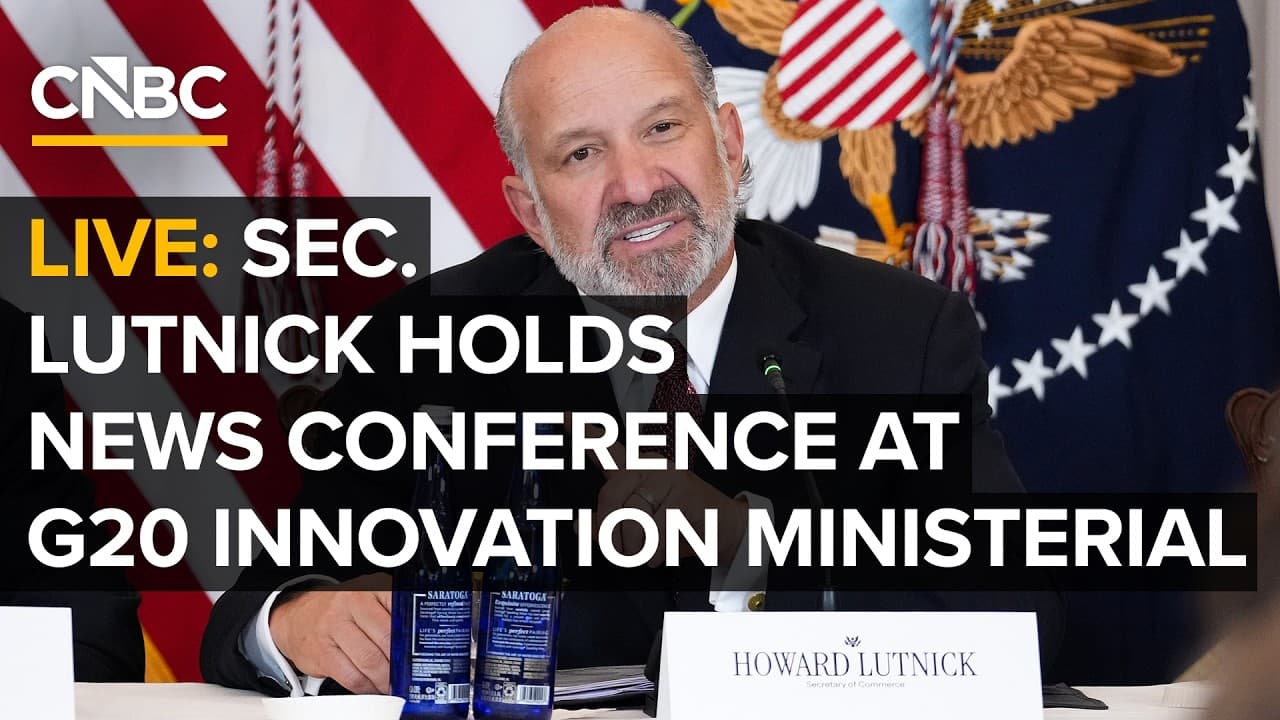 Commerce Sec. Howard Lutnick holds news conference at the G20 Innovation Ministerial — 9/2/26