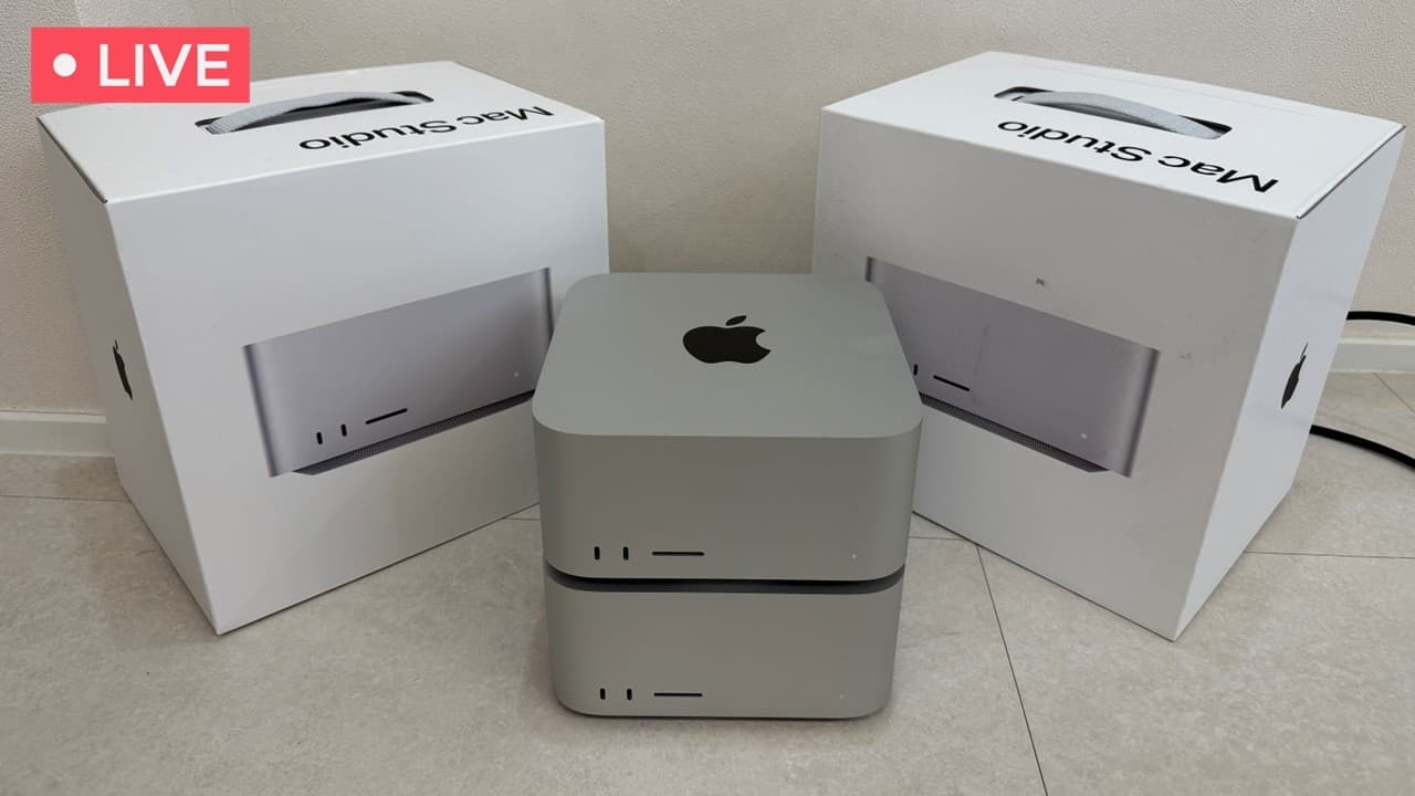 [LIVE] Mac Studio 2대 연결해서 돌려보기 with M5 Ultra, 512GB 통합 메모리