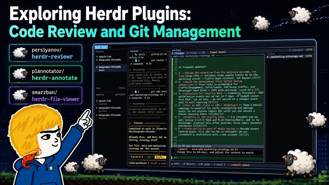 Exploring Herdr Plugins: Code Review and Git Management