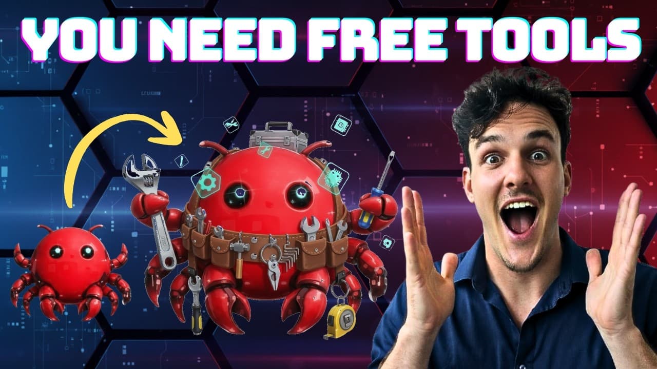 5 FREE Tools That Make OpenClaw ACTUALLY Useful 영상 미리보기 썸네일