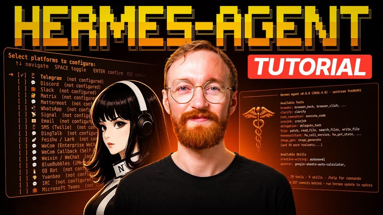 Hermes Agent Tutorial for Beginners (Full Step-by-Step Setup)