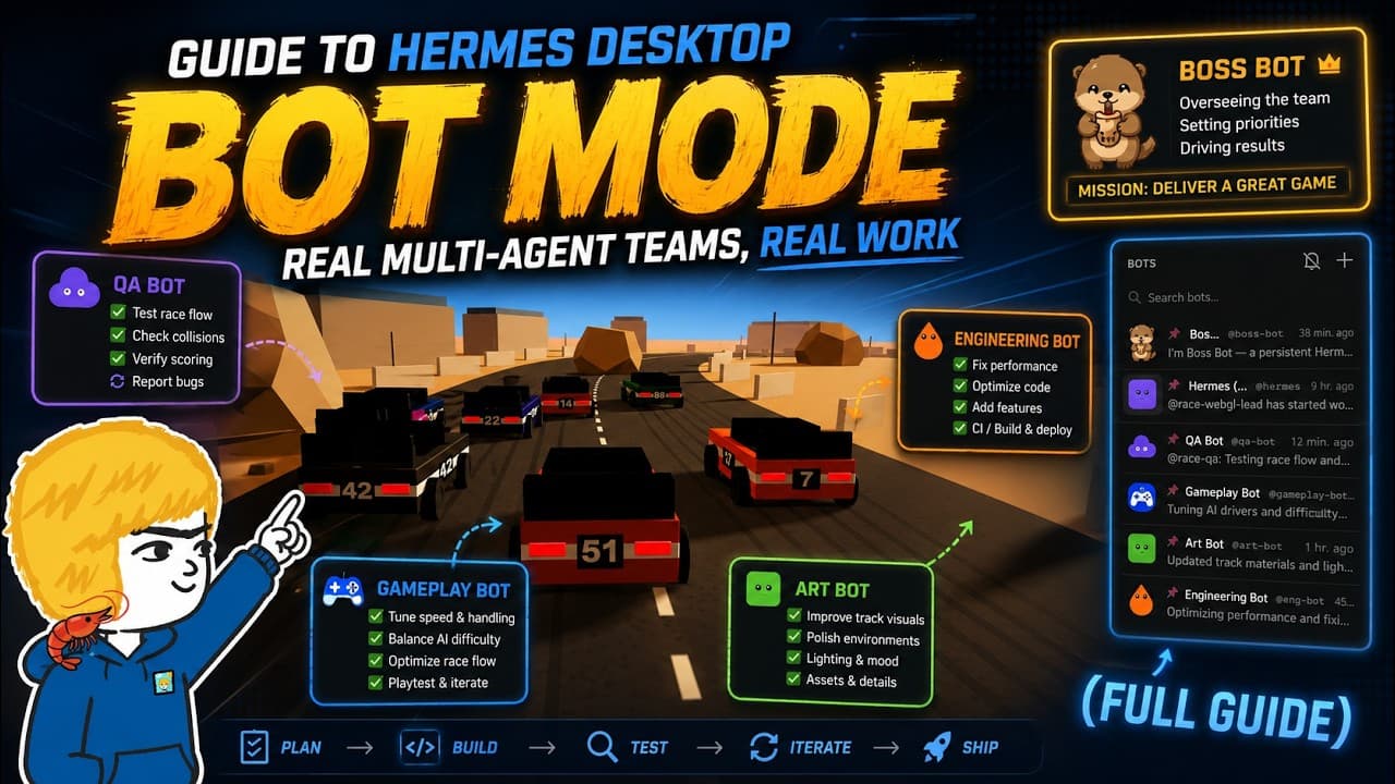 Guide to Hermes Desktop Bot Mode: Real Multi-Agent Teams, Real Work