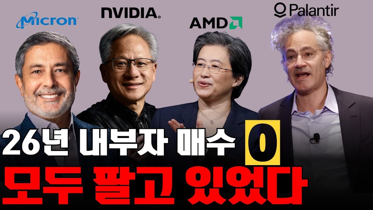 2026년 내부자 매수 0건, 모두가 팔고 있었습니다.