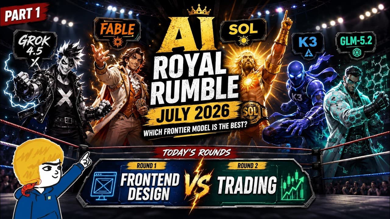 AI Royal Rumble: Part 1 (Kimi K3 v. Fable v. Sol v. Grok v. GLM)