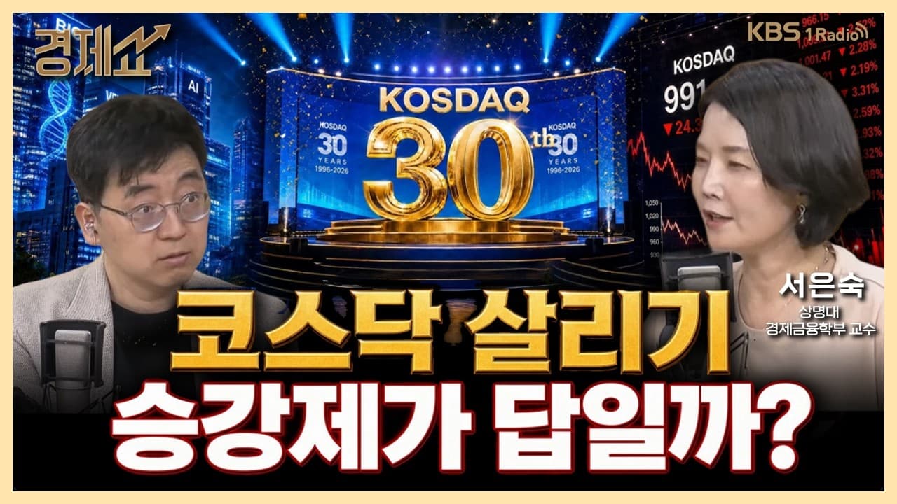 30돌 앞둔 ''코스닥''...''천스닥'' 넘어 ''삼천스닥'' 갈까? with. 서은숙 상명대 경제금융학부 교수 ｜채상욱의 경제쇼｜KBS 260630 방송