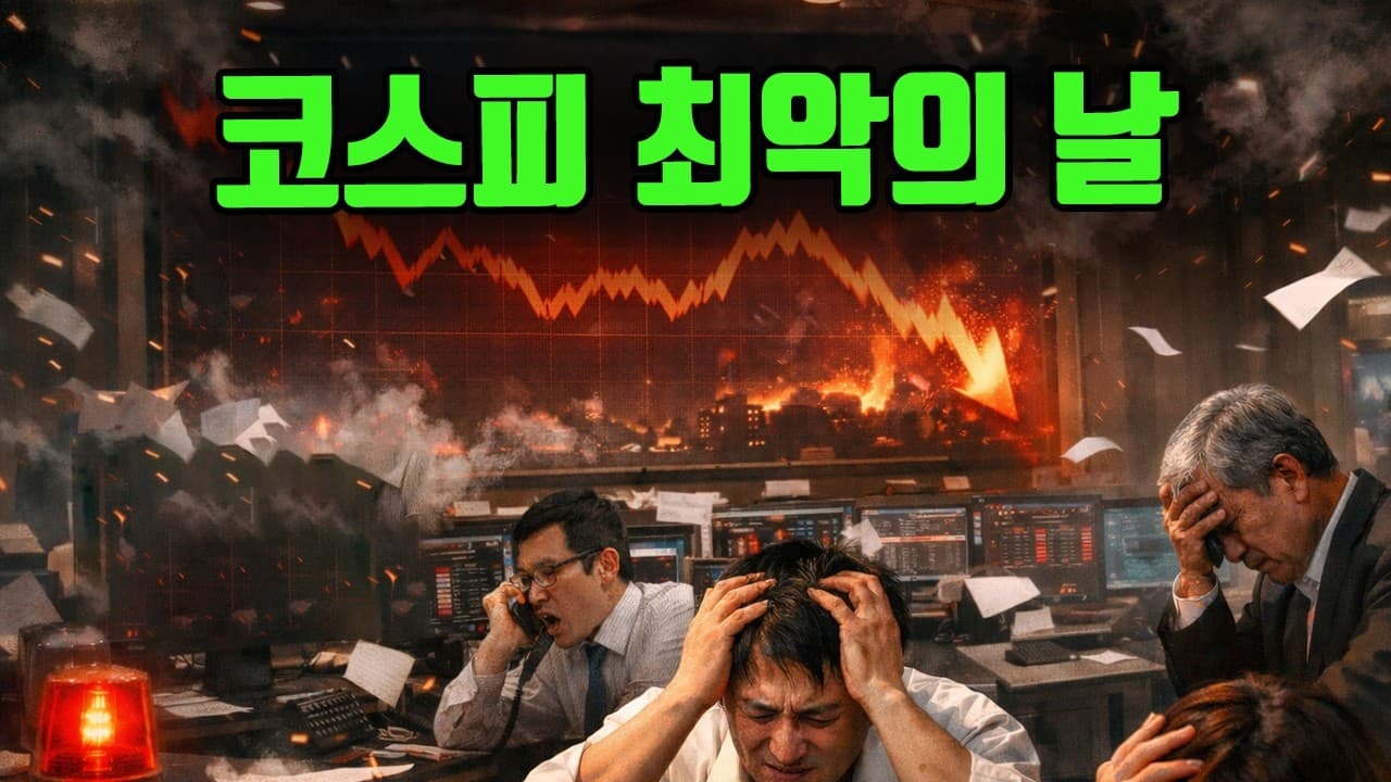 코스피 최악의 날입니다. 저는 어떻게 생각하냐면..