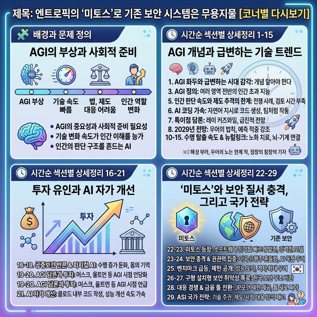 엔트로픽의 ''미토스''로 기존 보안 시스템은 무용지물 [코너별 다시보기]의 핵심 내용을 4단계로 요약한 인포그래픽