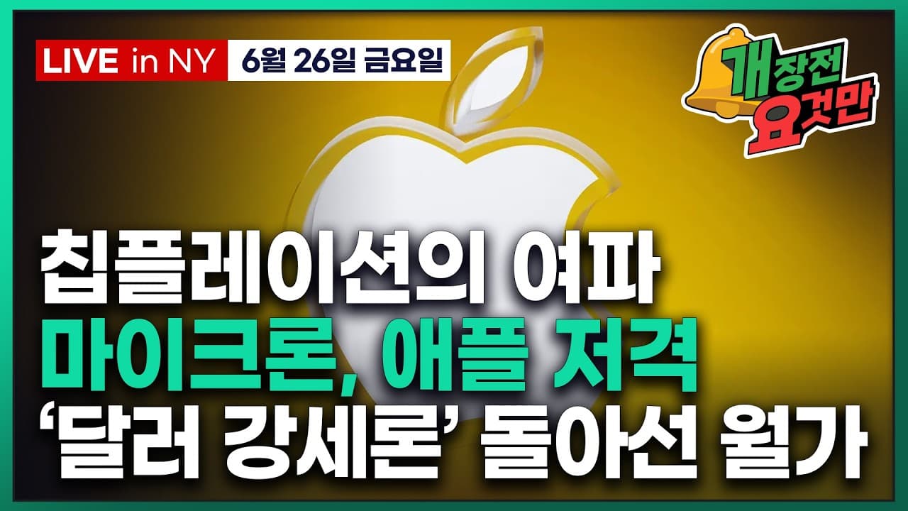 [빈난새의 개장전요것만-6월26일] 애플 인상 그후