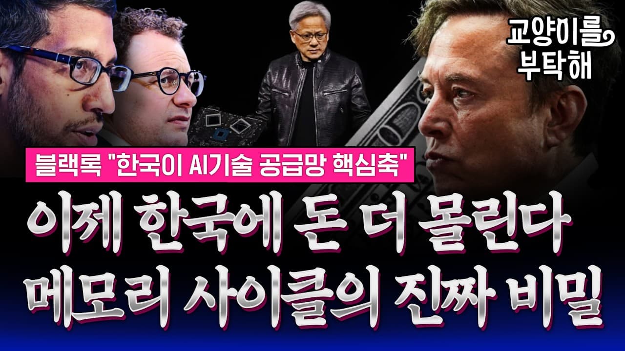 [통합본🔥] 블랙록 "한국이 ''''AI 기술 공급망'''' 핵심축"..이제 돈 더 몰린다, 대한민국 반도체 투톱 ''''메모리 사이클''''의 진짜 비밀 / 교양이를 부탁해