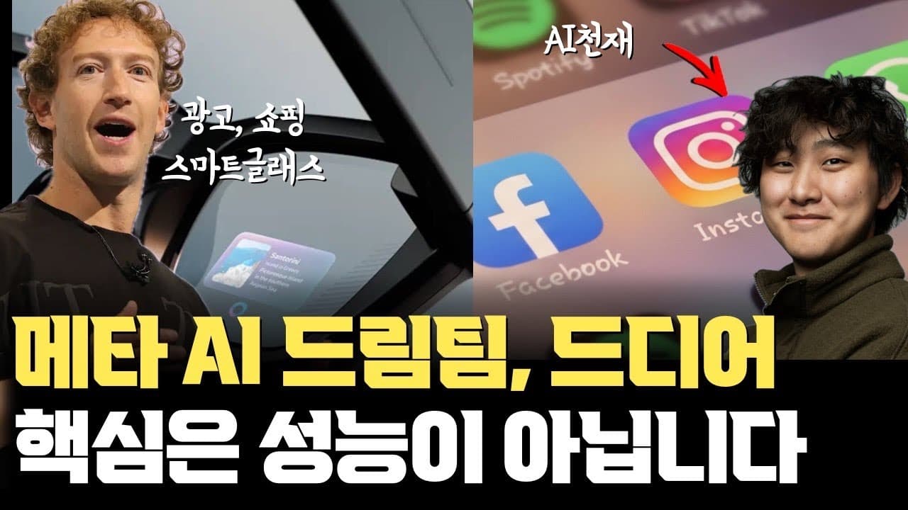 메타, AI 드림팀 첫 모델 Muse Spark, 성능 경쟁이 중요한 게 아닙니다…. 쇼핑, 스마트글래스 다 먹겠다! 모든 SNS와 스마트글래스까지