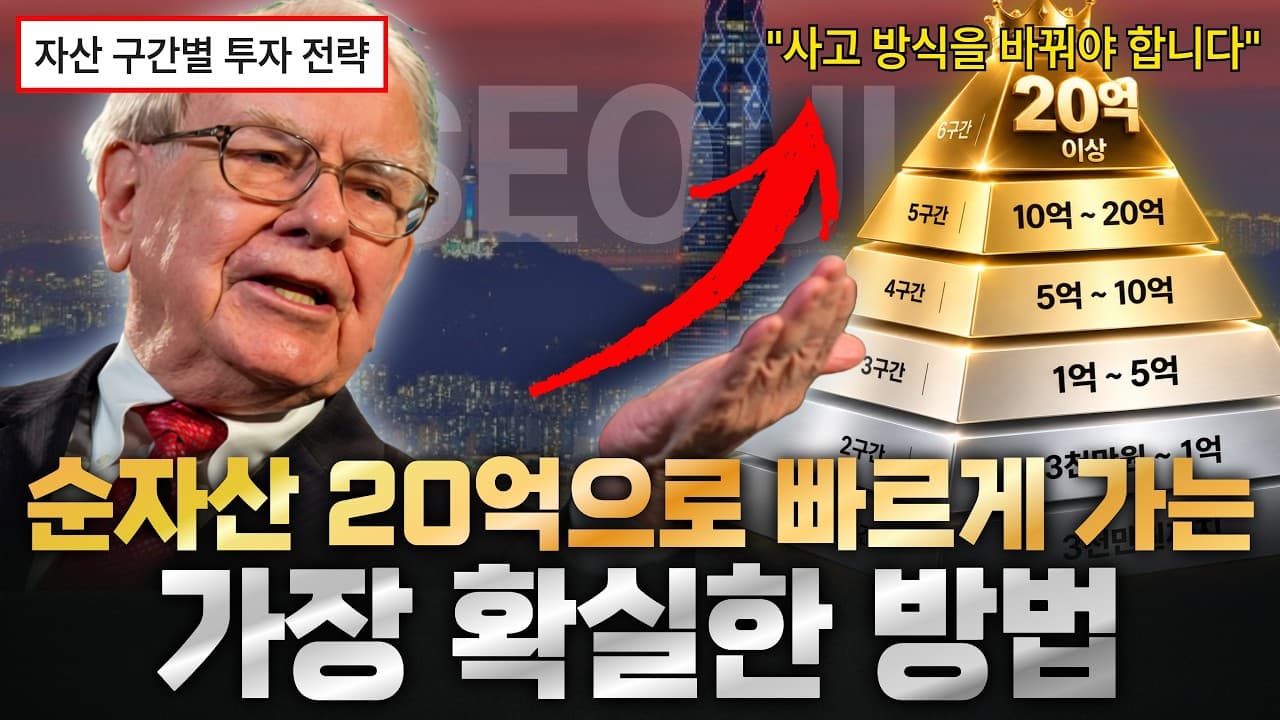 순자산 6단계 투자 전략, 3천만원부터 20억 이상까지
