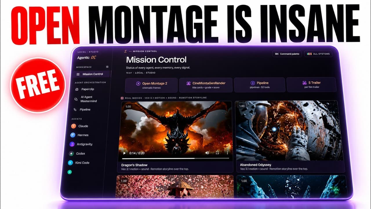 Open Montage: FREE Open-Source Agentic Video System!