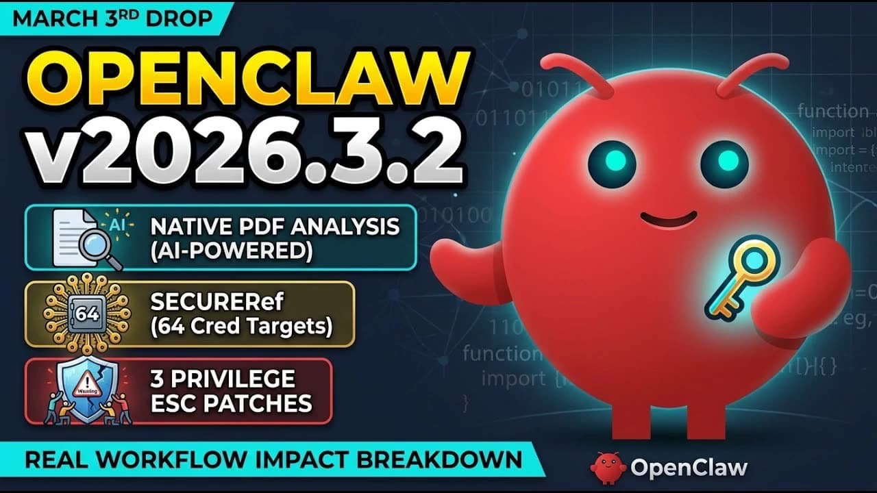 OpenClaw v2026 3 2 Just Dropped — 150 Fixes and a Built In PDF Brain