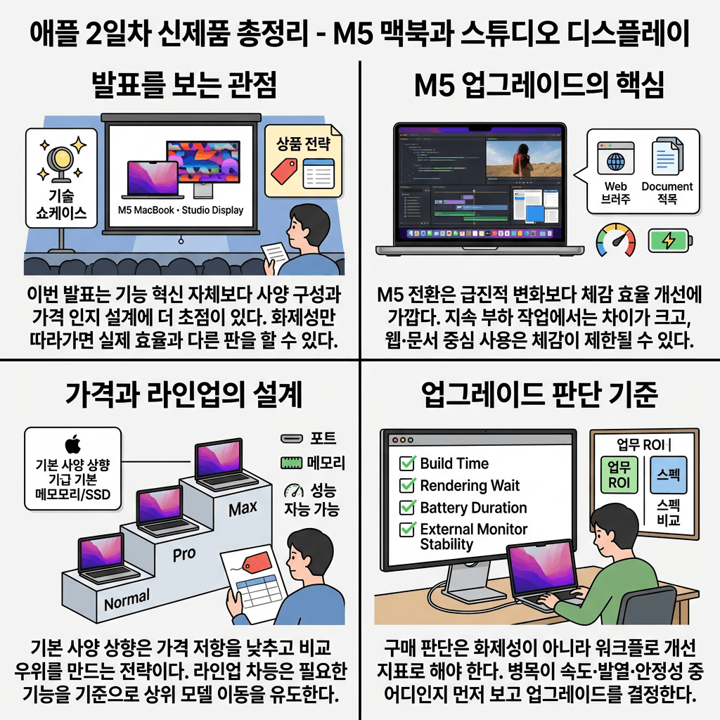 올랐지만 오르지 않은 맥북프로 / 직접 보고온 갤럭시 S26 울트라 디스플레이 / 엑시노스2700 다음엔 울트라에도 들어간다? / 절망적인 샤오미17 시리즈의 핵심 내용을 4단계로 요약한 인포그래픽