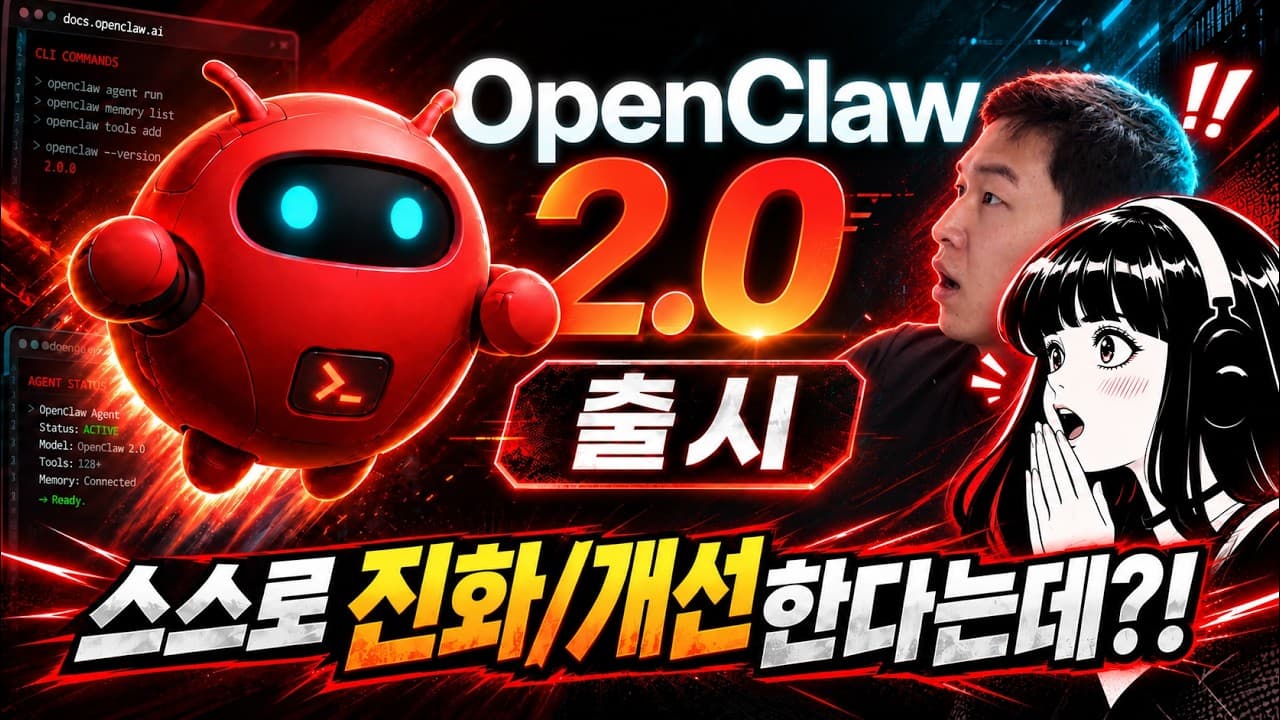 스스로 진화하는 OpenClaw 2.0 출시!! 헤르메스 에이전트랑 비교하면?