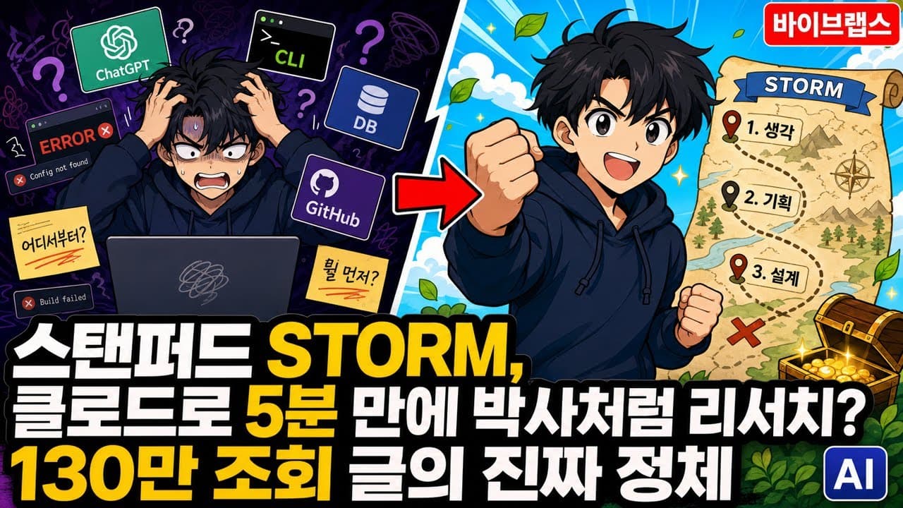 스탠퍼드 STORM, 클로드로 5분 만에 박사처럼 리서치? 130만 조회 글의 진짜 정체