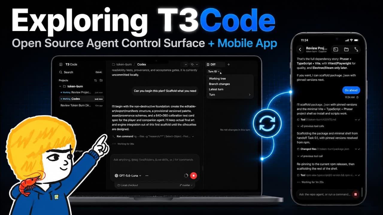 Exploring T3 Code: Open Source Agent Control Surface + Mobile App