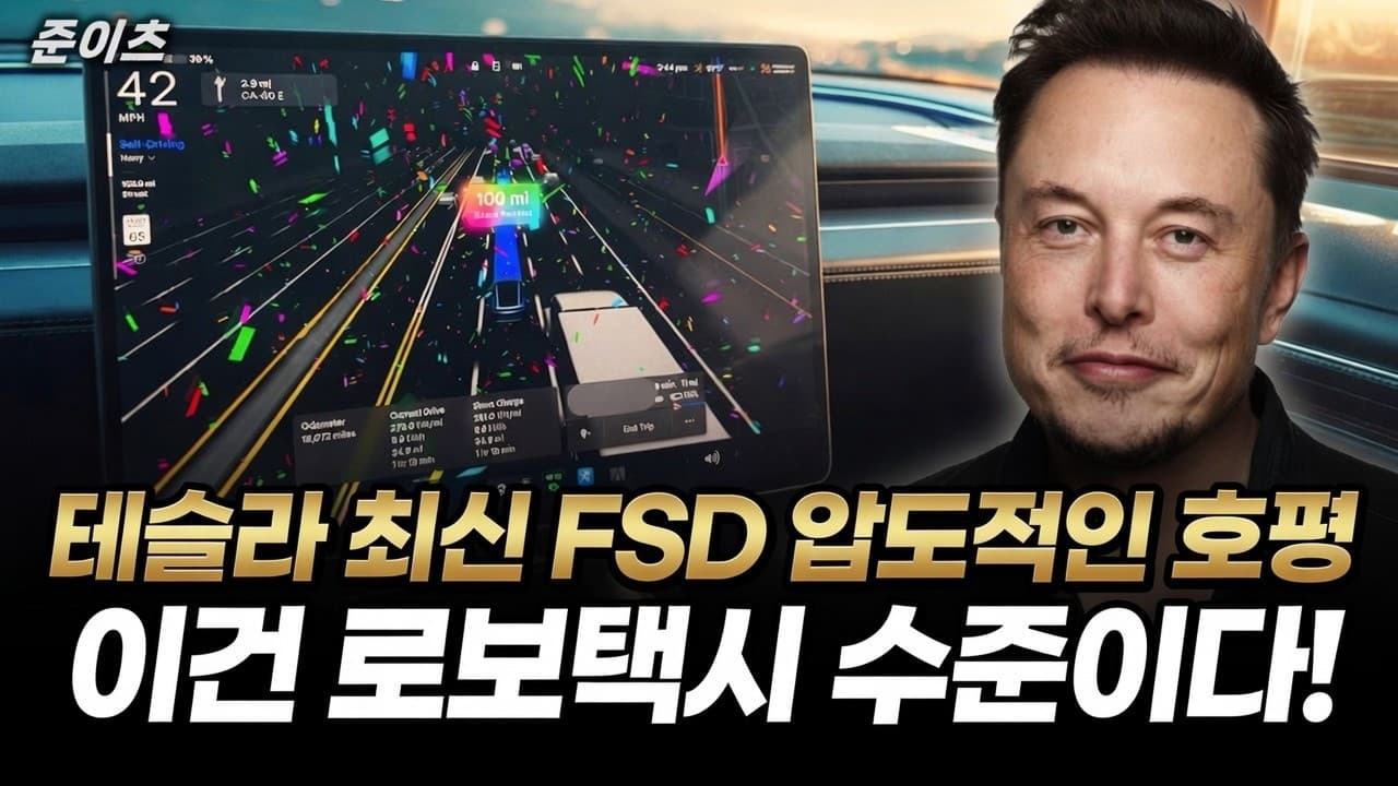테슬라 최신 FSD 압도적인 호평, 이건 로보택시 수준이다!