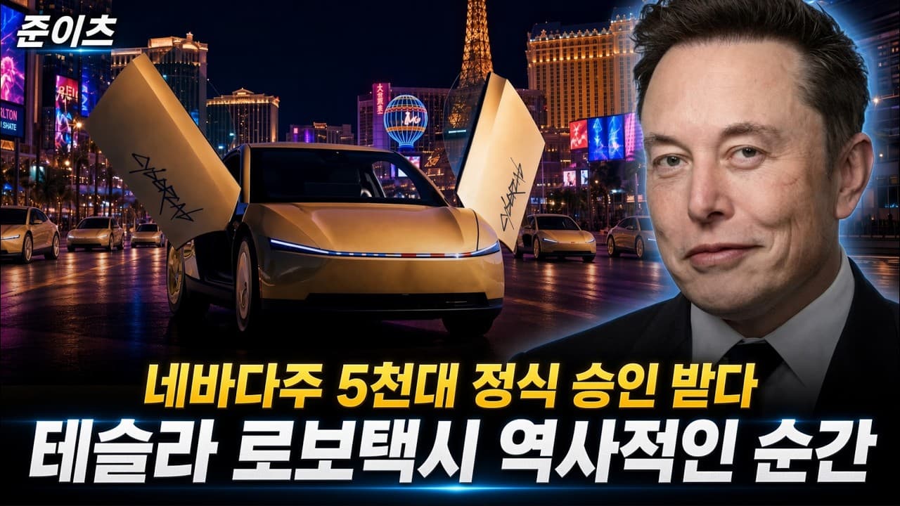 테슬라 로보택시 역사적인 순간, 네바다주에서 5천대 정식 승인