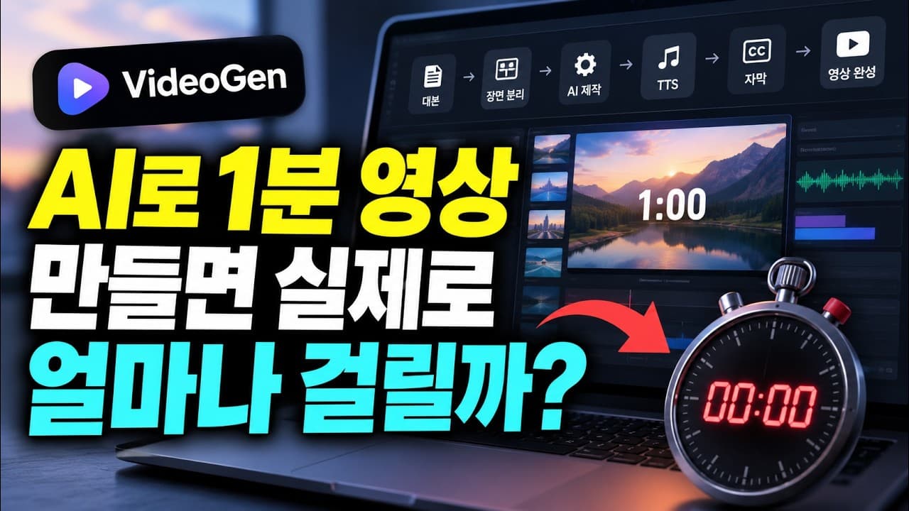 제목AI로 1분 영상 만들면 실제로 얼마나 걸릴까?