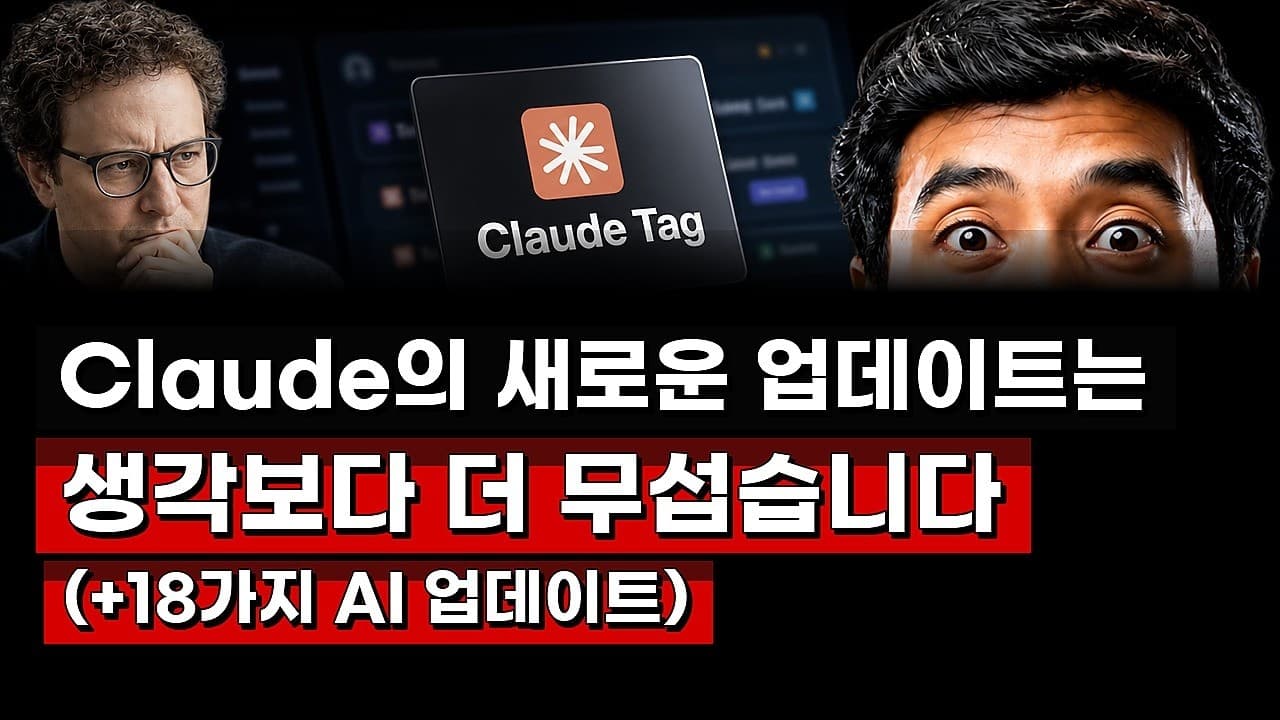 [한글자막] Claude의 새 업데이트가 생각보다 더 무섭습니다 (+18가지 AI 업데이트)