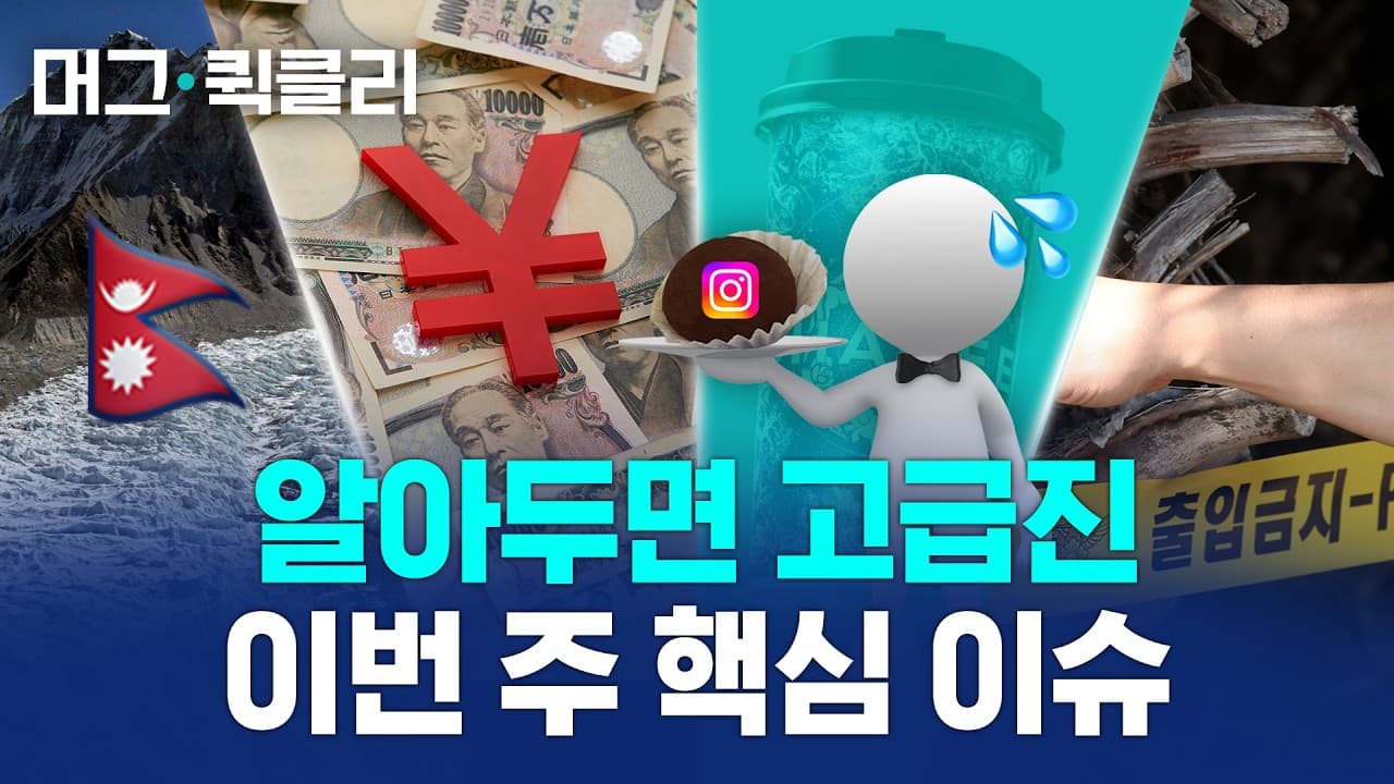 엔화 추락ㅣ탄소 6조 청구서ㅣ사라진 두쫀쿠ㅣ제주 실종 사건⚡️이번 주 핵심 이슈 4가지 / 머그퀵클리 / 비디오머그