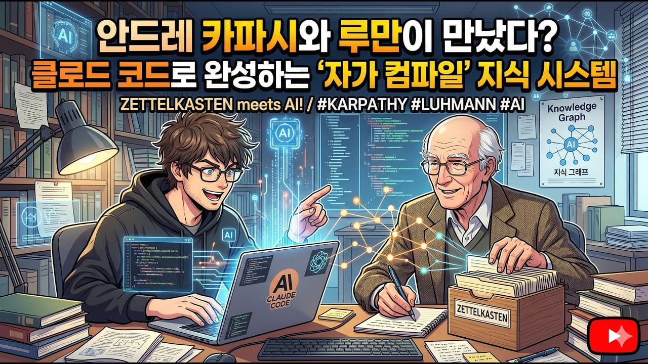 안드레 카파시와 루만이 만났다?클로드 코드로 완성하는 ''''자가 컴파일'''' 지식 시스템