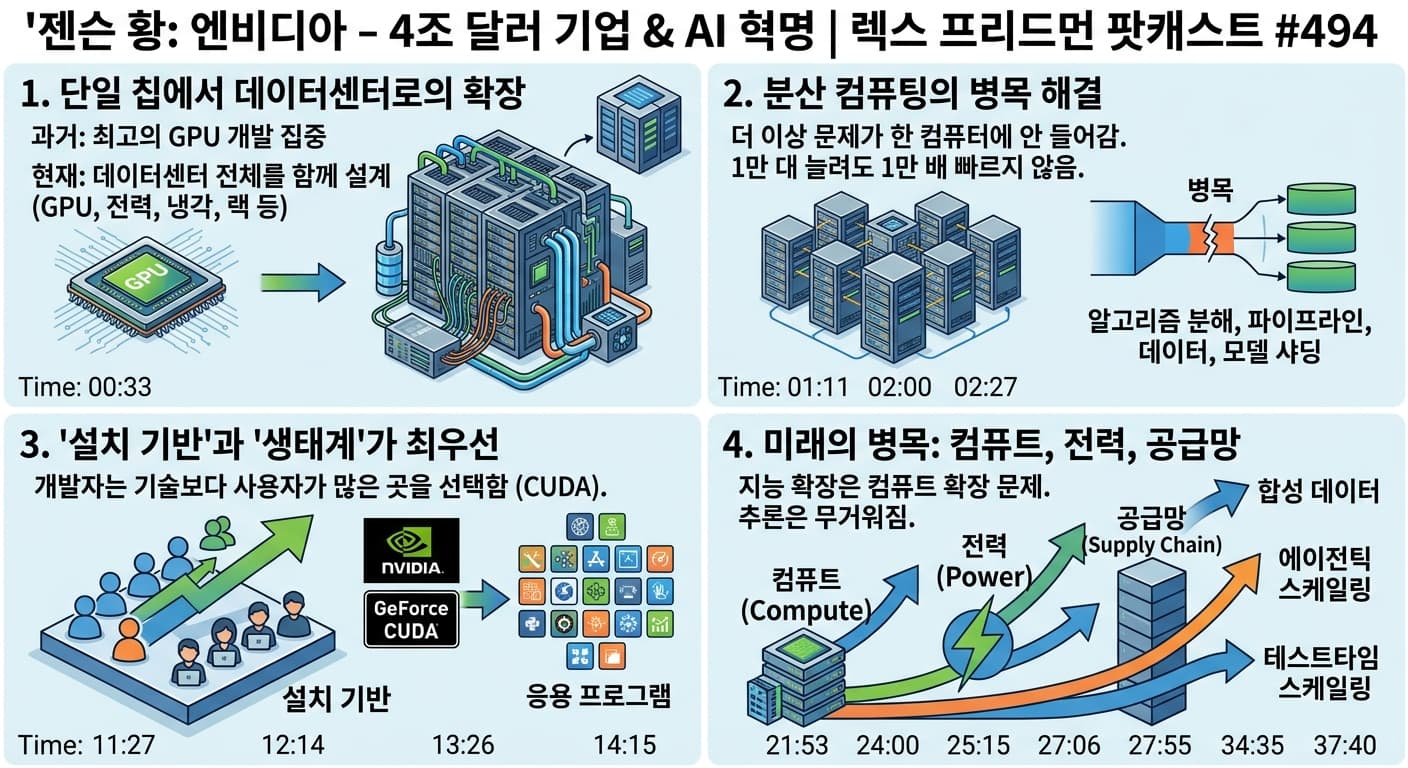 Jensen Huang: NVIDIA - The $4 Trillion Company & the AI Revolution 내용을 설명하는 본문 이미지