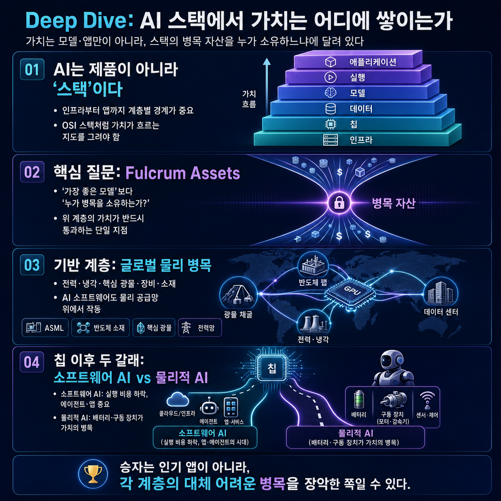 Deep Dive: Where Value Accrues in the AI Stack 내용을 설명하는 본문 이미지