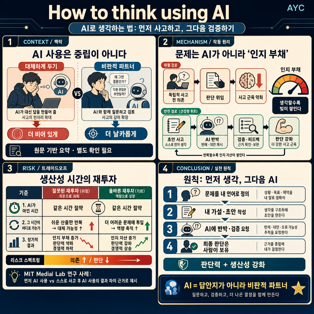 How to think using AI 내용을 설명하는 본문 이미지