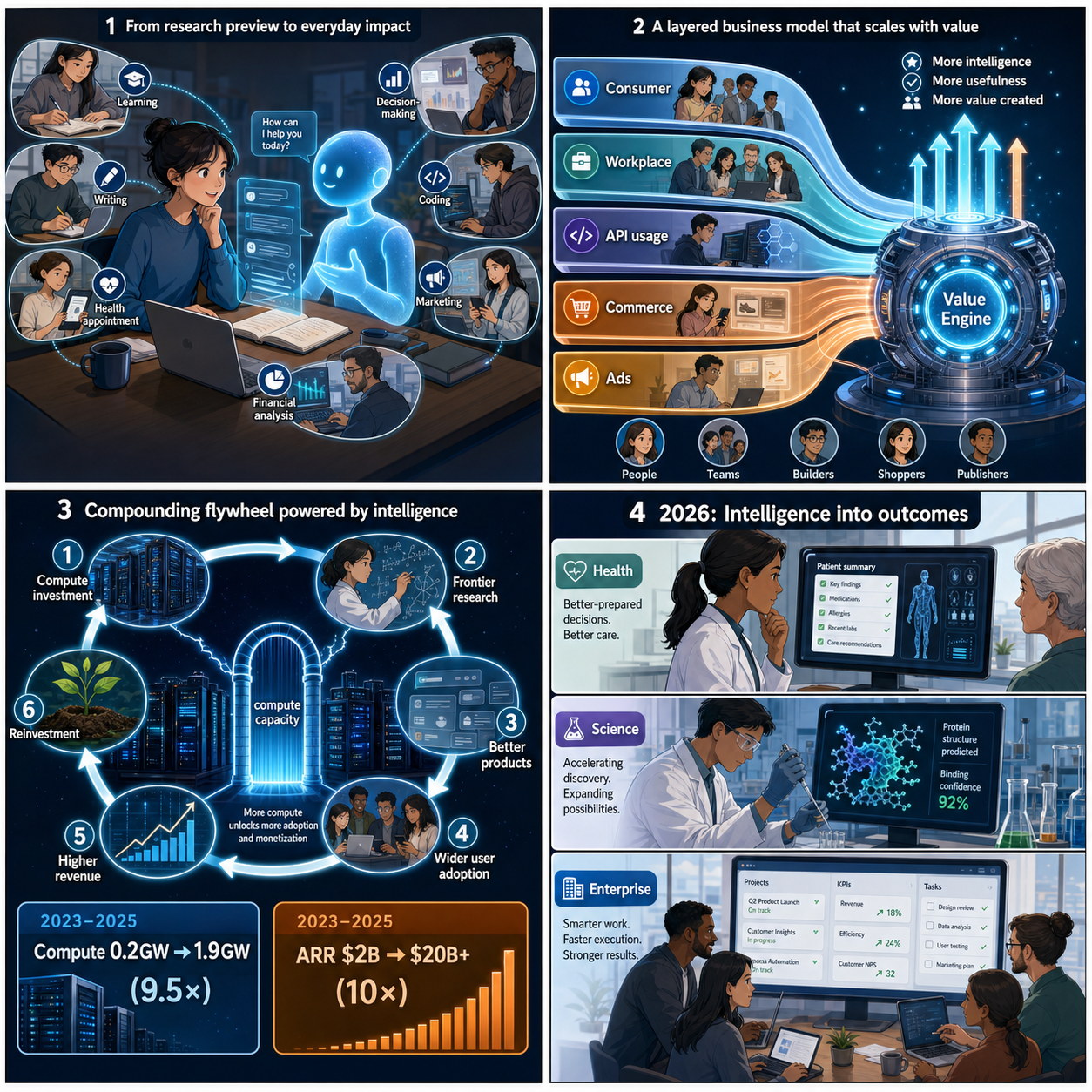 A business that scales with the value of intelligence 내용을 설명하는 본문 이미지