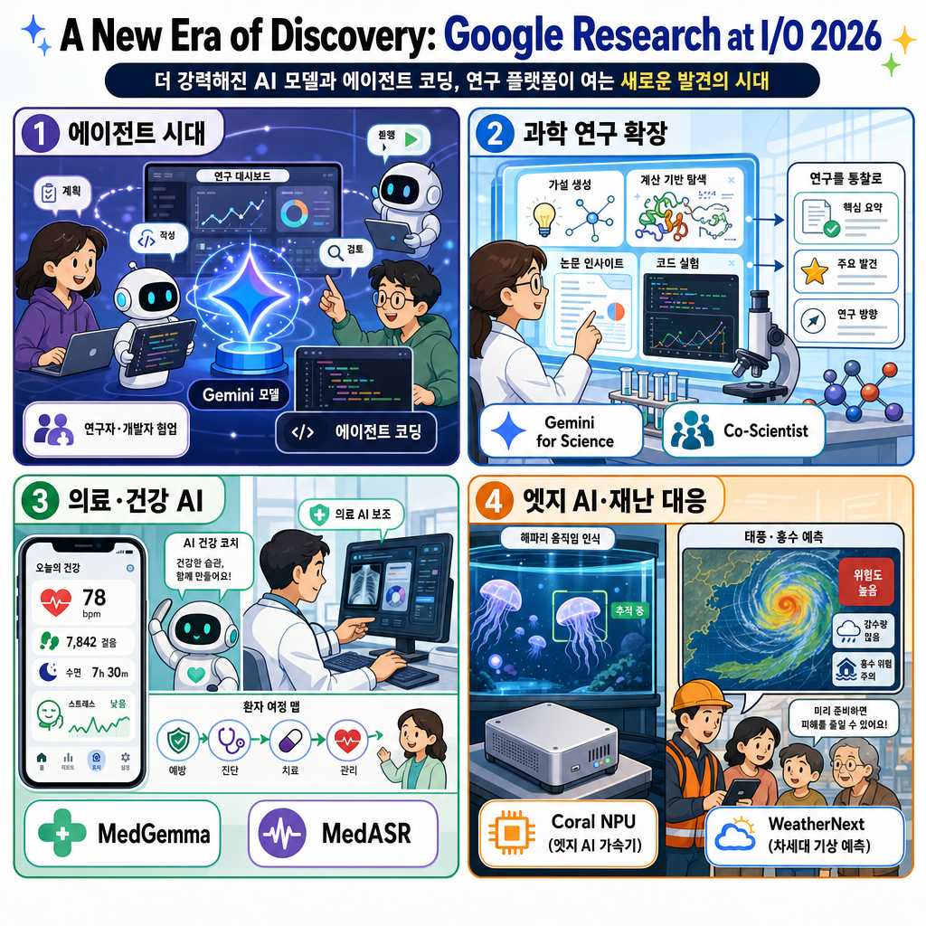 A New Era of Discovery: Google Research at I/O 2026 내용을 설명하는 본문 이미지