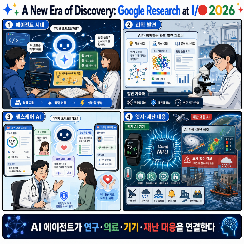 A New Era of Discovery: Google Research at I/O 2026 내용을 설명하는 본문 이미지