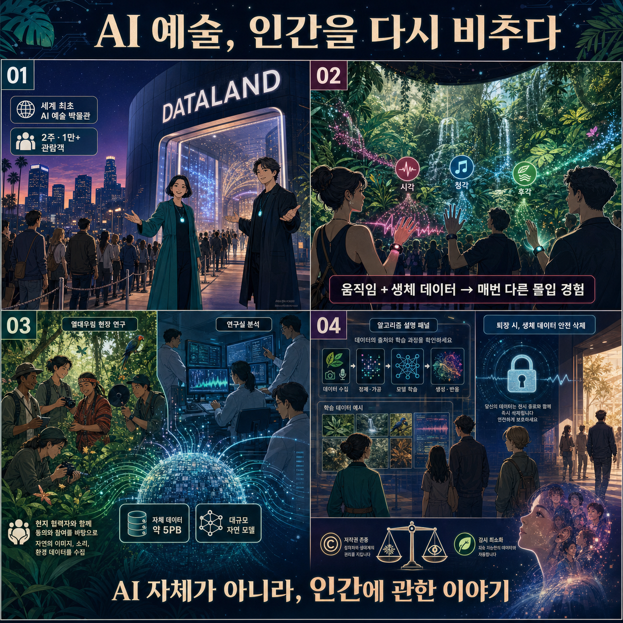 A New Experiential Gallery Just Might Change Your Mind About AI Art 내용을 설명하는 본문 이미지